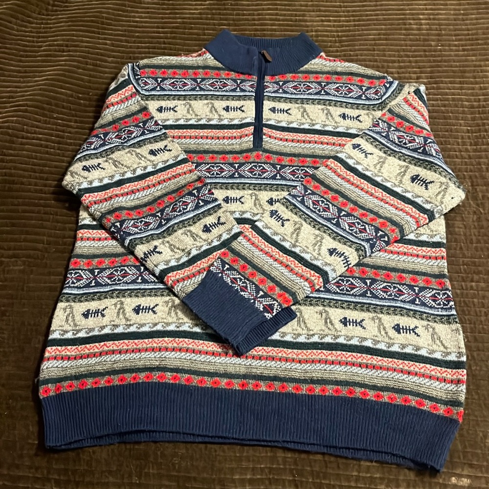 Men’s vineyard vines 3/4 zip sweater size large